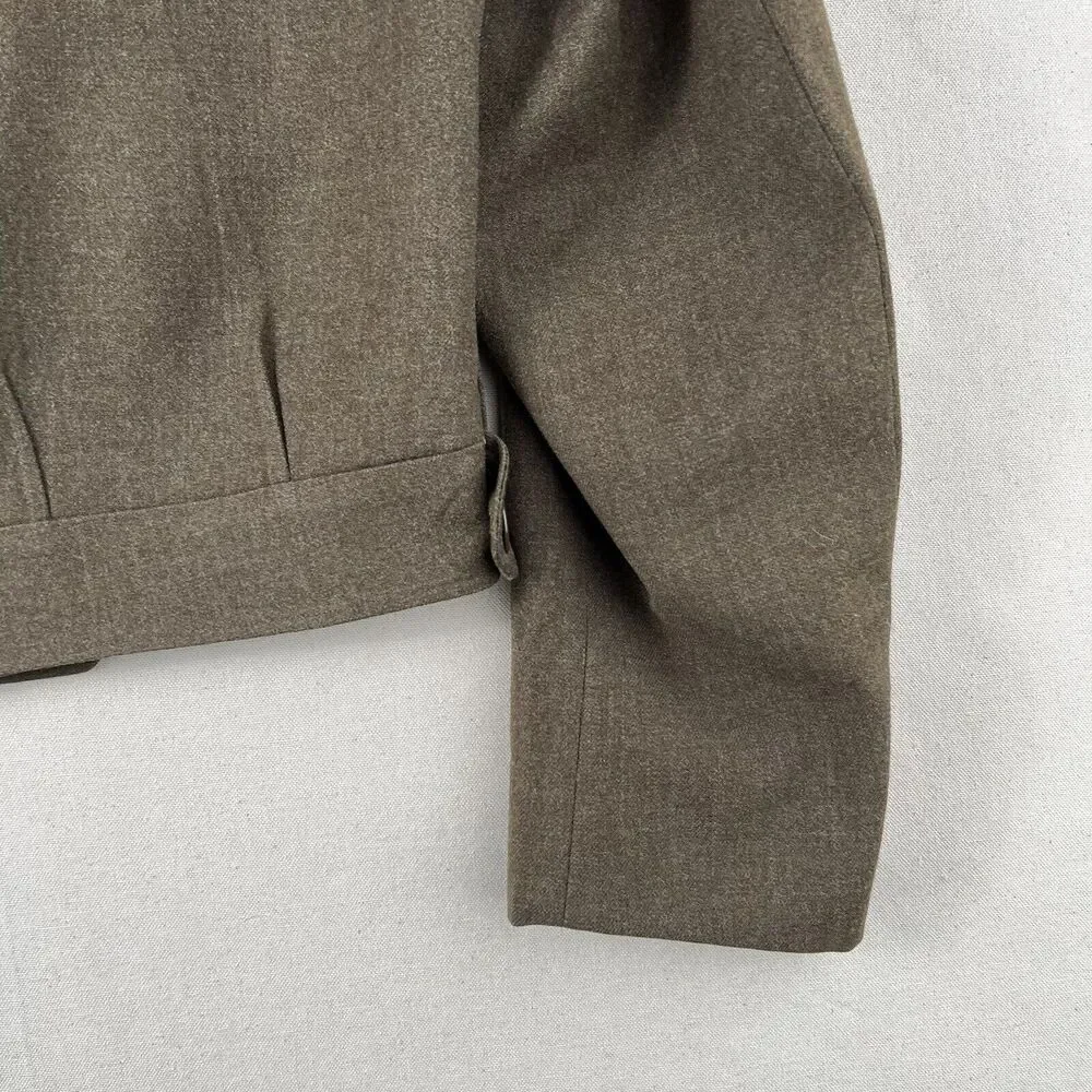Vintage‎ 50s Wool Serge Olive Drab Jacket Men’s 38R Green Collared Staff Sargent